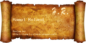 Hampl Roland névjegykártya